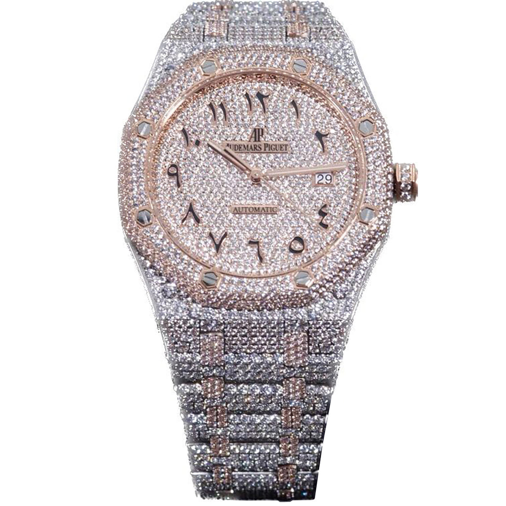 Audemars Piguet Royal Oak Arabic Dial Iced Out
