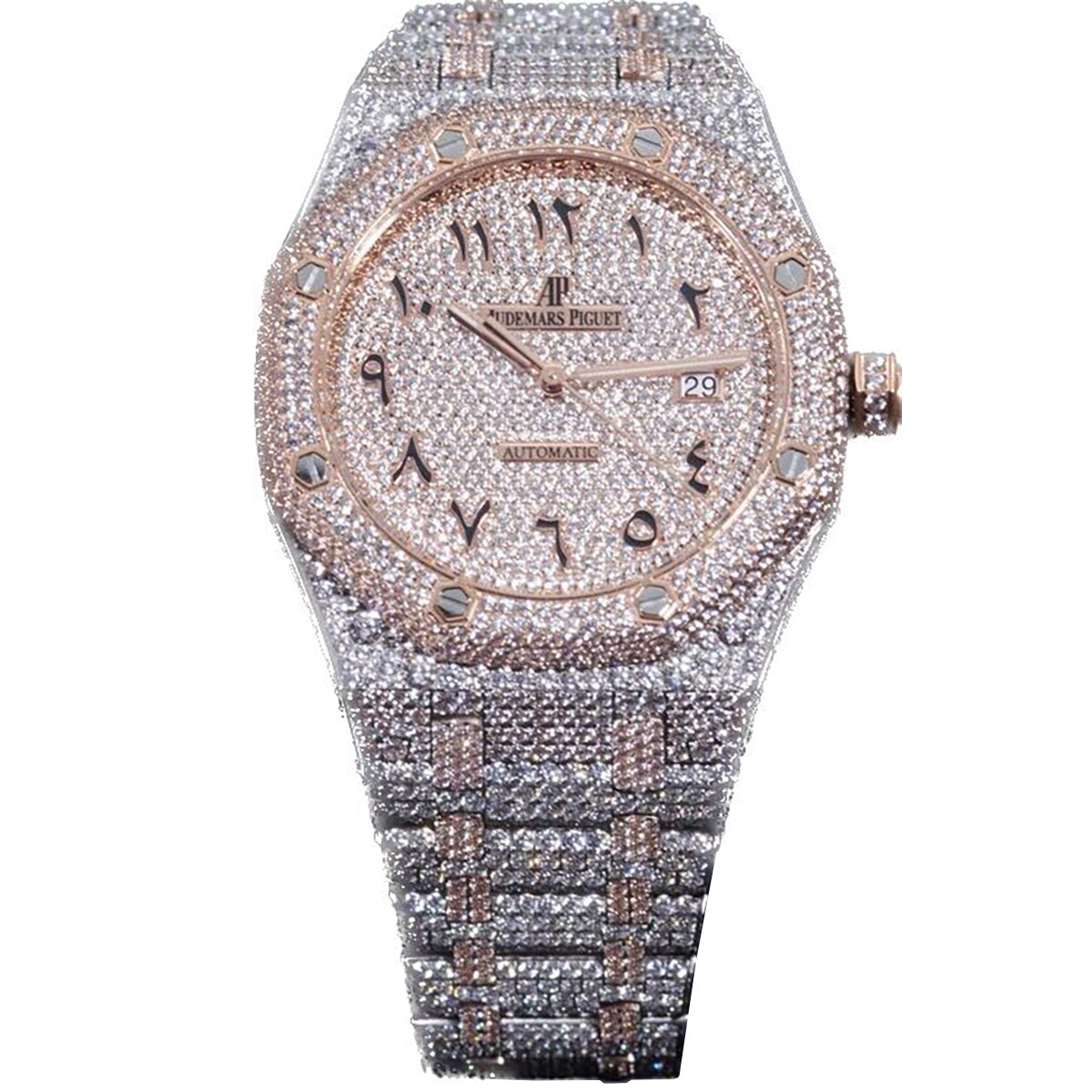 Audemars Piguet Royal Oak Arabic Dial Iced Out