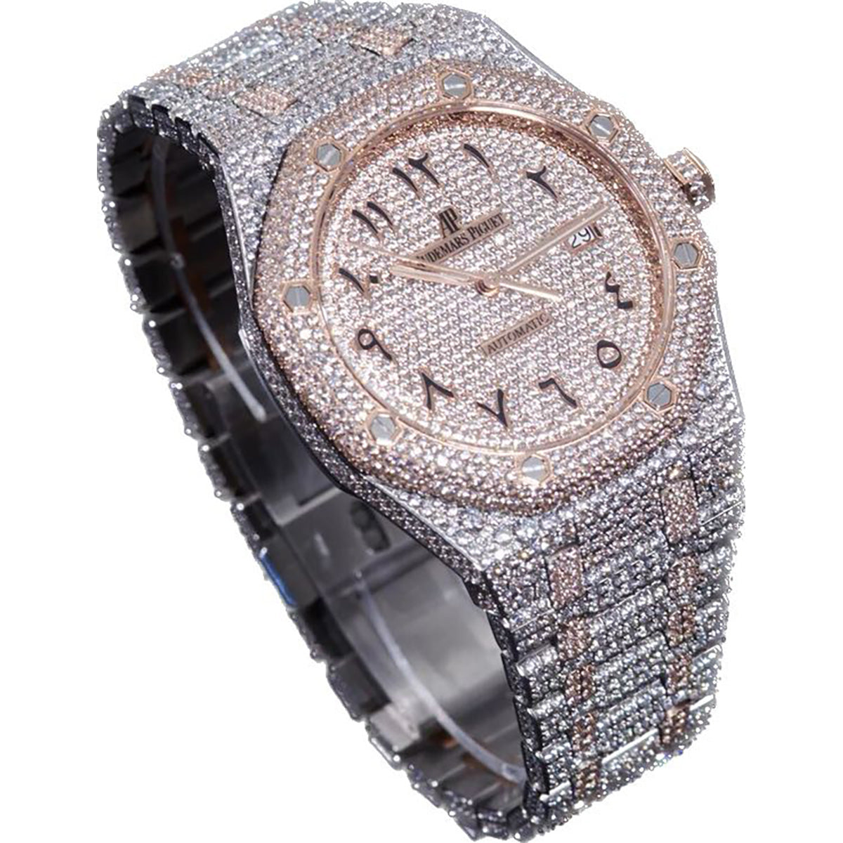 Audemars Piguet Royal Oak Arabic Dial Iced Out