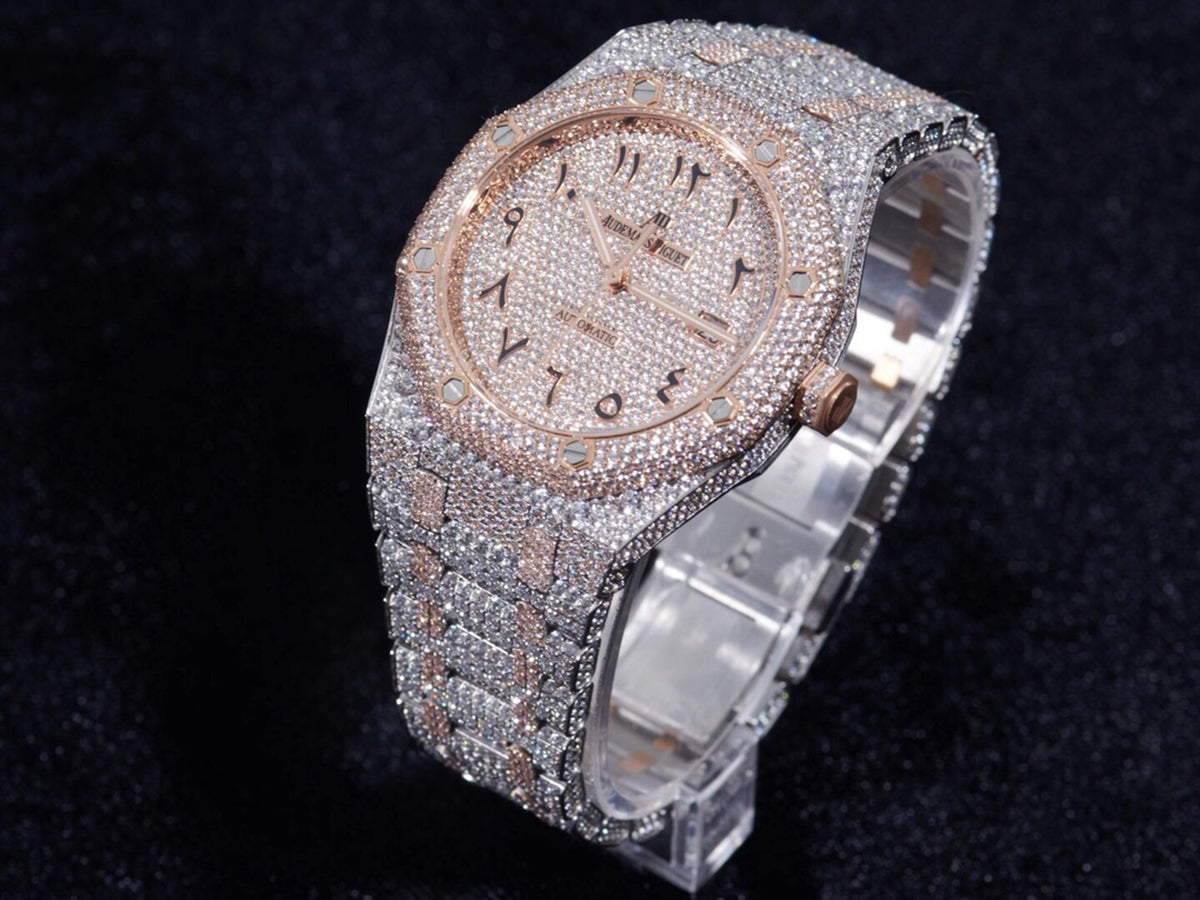 Audemars Piguet Royal Oak Arabic Dial Iced Out