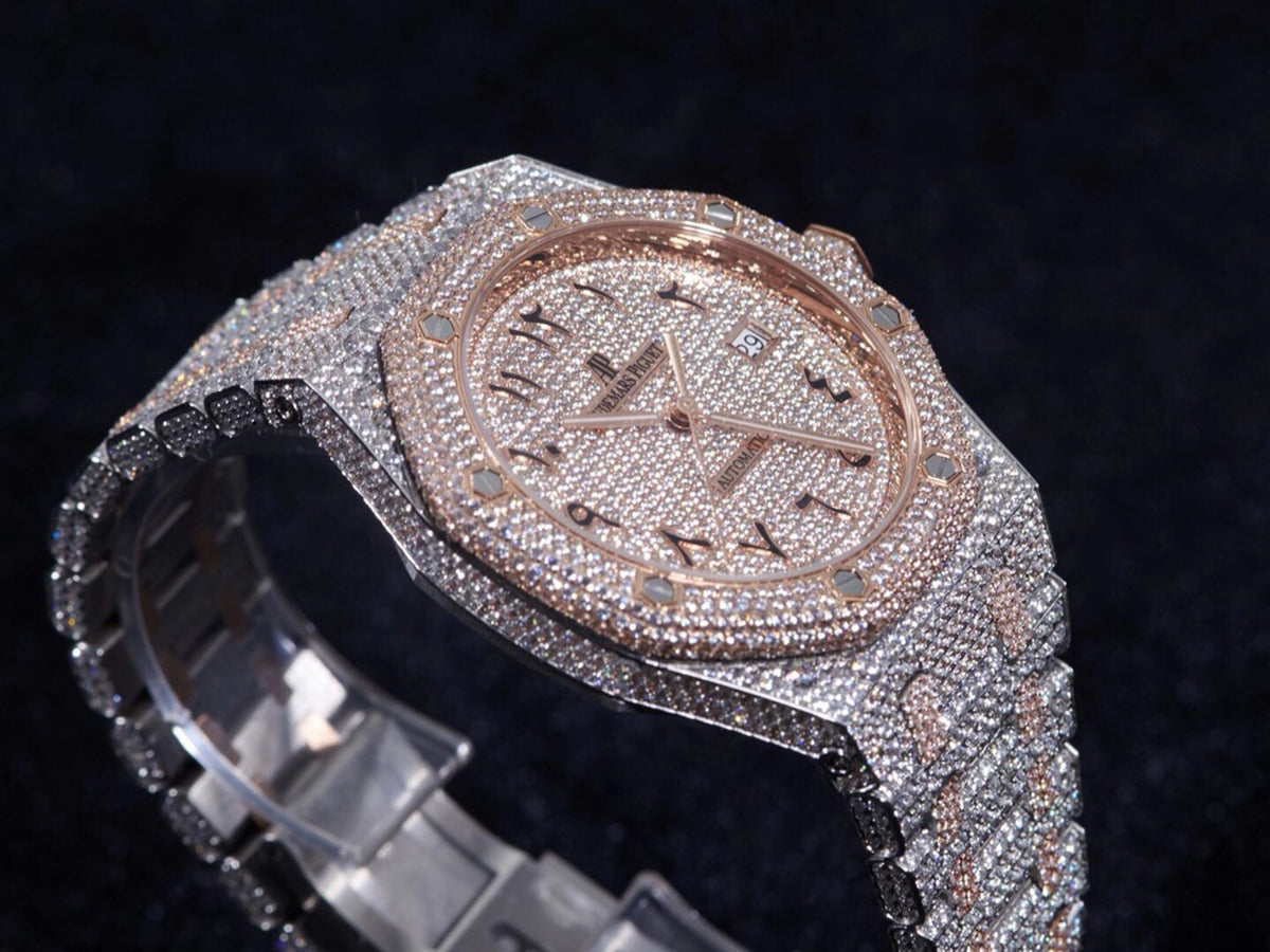 Audemars Piguet Royal Oak Arabic Dial Iced Out