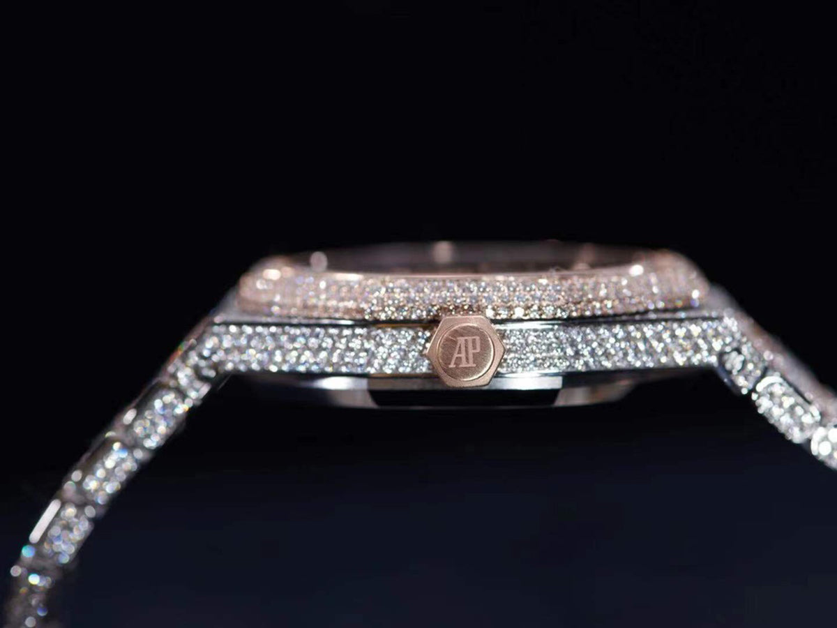 Audemars Piguet Royal Oak Arabic Dial Iced Out
